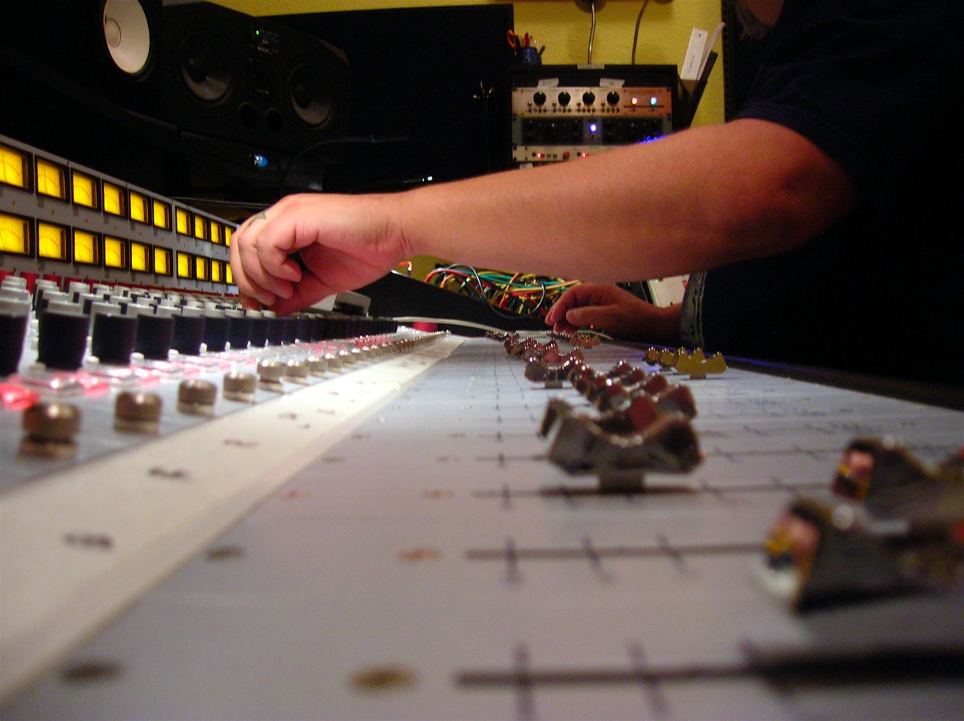 A mixing console. Audio is nearly half of a finished piece, and still mostly its own craft.